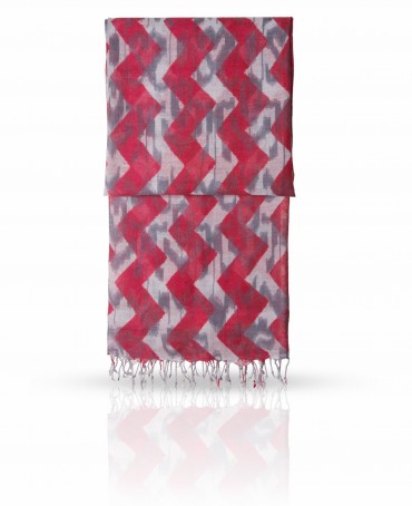 Палантин Унисекс ZW-IKKAT/RED.GREY